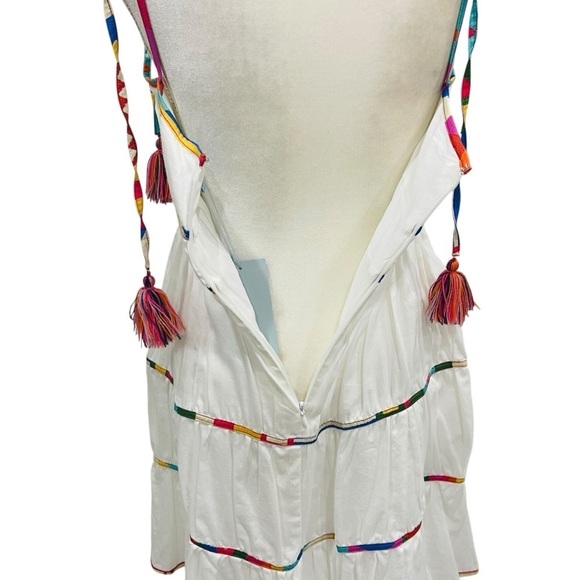 Antonio Melani Keri Cotton Voile V-Neck Sleeveless A-Line Dress NWT White - Picture 12 of 15